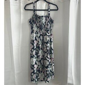 Old Navy Dress M Petite Floral Whimsigoth Fairy‎ Grunge Smocked Festival 17680